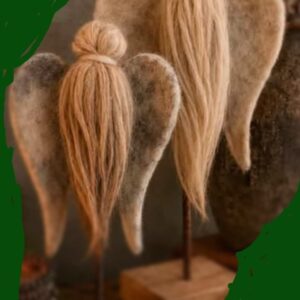 Kerstengel maken van wol