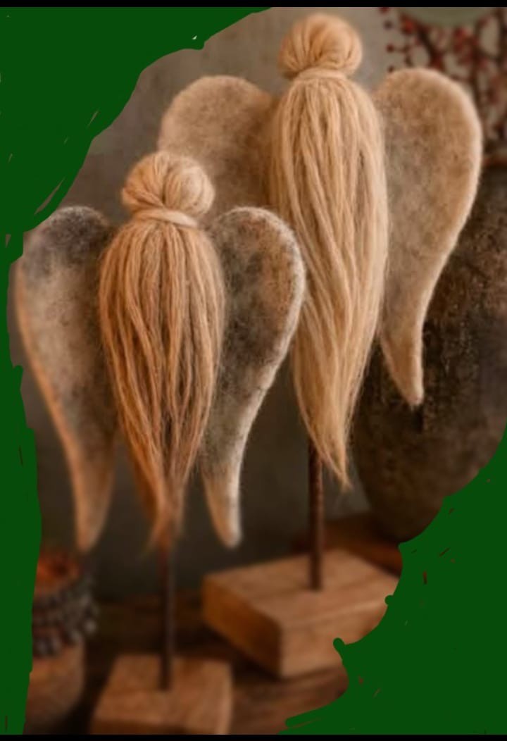 Kerstengel maken van wol